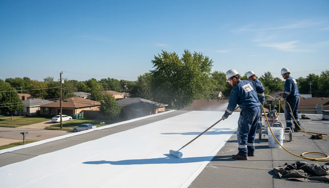 Commercial roof coating in Trevett, ME near me